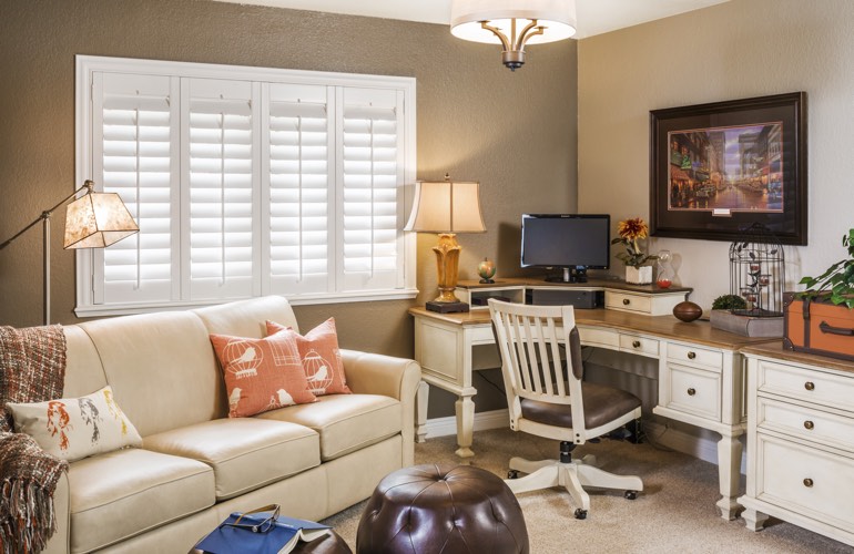 Home Office Plantation Shutters In Charlotte